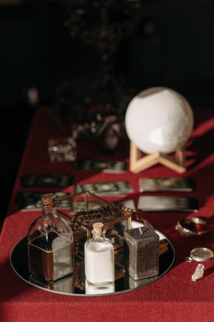 Close-Up Shot of Fortune Telling Objects